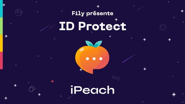 Nom de l'episode du podcast IPeach et son logo en forme de pêche : Fily Kante - ID Protect